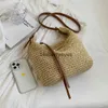 Cross Body Summer Straw Woven Bag For Shoulder Bag Paper Beach Handväskor Casual Messenger Crossbody Bag Female PurseblieBerryeyes