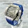 Men's Quartz Wristwatch Swiss RM Wrist Watch Rm010 Series Rm010 Titanium Metal Barrel Type Hollow Out Dial Used Luxury G9Z2