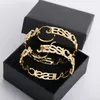 Hoop Huggie Custom Name Earring Trend Summer Hoop Earrings For Women Personalized Gold Aesthetic Jewelry Wedding Sexy Accessories 231016