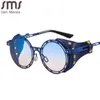 Luxe Steampunk Ovale Zonnebril Goggle Nieuwe Mannen Vrouwen Punk Vintage Zonnebril Hip Hap Retro Shades Brillen UV400 Lentes de sol