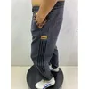 Pantalons pour hommes 2023 printemps et été Fat Guy Jeans taille ample Hip Hop marque de mode garçons décontracté cravate pieds recadrés