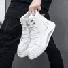 Men Boots Nightclub Stage Fashion Dresses Genuine 609 Leather Flats White Shoes Soft Air Cushion Sneakers Platform Ankle Botas Mans 168