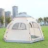 Namioty i schroniska Automatyczna prędkość otwarty deszczowy krem ​​przeciwsłoneczny 6 -osobowy namiot kemping składanie na zewnątrz w pełni dzika przenośny sprzęt 231017