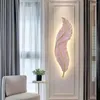 Lâmpada de parede moderna led pena lâmpadas resina quarto cabeceira sala estar fundo corredor decoração casa lustres iluminação interior