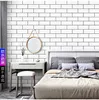 Wallpapers White Brick Wallpaper Sticker Roll DIY Self Adhesive Living Room Home Kitchen Bathroom Decorative Wall Paper Aluminum Foil Botto