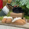 Womens Tazz Slippers Tasman Fur Slides Classic Ultra Mini Platform Boot Sudced Slip-On Les Petites Suede Wool Blend Comfort Winter Designer Booties 3238022