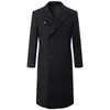 يمزج الصوف للرجال الرجال Xlong Double Breadted Cashmere Trench Coats Jackets Winter Business عرض 4x 231017