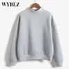 Sweats à capuche pour femmes Sweatshirts WYBLZ Printemps Automne Polaire Sweat S-XXL Mignon Femmes Pull Top 12 Couleurs Casual Lâche Solide Épais À Capuche Femme En Gros 231011