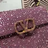 Diamond Handbag Crystal Wallet Val Diamond Purse v Crystal Wallet Sac à main en cuir Sac de créateur Sacs Valen Flash Bling Crystal Sac à main Femmes Chaîne Épaule Z 8Z4H