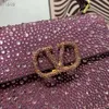 Diamond Purse V Crystal Wallet Leather Purse Designer Bag Valen Bags Flash Bling Crystal Handbag Womens Chain Shoulder Crossbody Bag Läder Bag Fuy Z 3D9s