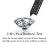 Oorknopjes YUZBT S925 Sterling massief 18K witgoud verguld Totaal 2 Ct diamant Test Past driehoek vorm D kleur Moissanite