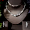 Küpe Kolye Hibrit En Kalite Markiz Cut CZ Kübik Zirkonya Düğün ve Set Gelin Balo Elbise Takı Bijoux N-12803277