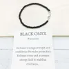 MG0138 Ganzes schwarzes Onyx-Fußkettchen Handgefertigte Naturstein-Mala-Perlen-Fußkettchen 4 mm Mini-Edelsteinschmuck247A