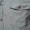 Camicie Casual da uomo camicia da taschino in cotone per uomo tinta unita Slim manica lunga stile coreano 2023 top militare autunnale