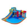 Kids Inflatable Bounce House Jumping Castle with 2 Slides Water Cannon Climbing Wall Trampoline Water Pool Area Water Slides Park for Backyard Outdoor Indoor Play