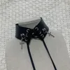 Choker Harajuku Trendy Leather Ties Cross For Women Exaggerate Cool Charm Aesthetics Necklace Vintage Punk Accessories Jewelry