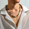 Choker Retro Ethnic Brown Wooden Beads Chain Necklace For Men Women Coconut Shell Beaded Jewelry Accessories