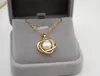 Naszyjniki wiszące naturalne perłę 18 K różane złoto Modne naszyjnik biżuteria Nacklace dla kobiet drobny prezent 231017