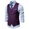 Herenvesten 9 kleuren Herenvest Casual formeel sociaal zakelijk gilet Steampunk-kostuum Homme Mariage-taillejas voor mannen Pakvest S-6XL 231017