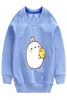 Toddler Bebek Hoodie Girls Moda Sweatshirts Çocuklar Erkekler Uzun Kollu Karikatür Çocuk Molang ve Piupiu Sevimli T Shirt Outerwear1073081