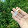 50pcs 7ml Glass Bottles Aluminium Screw Golden Cap Empty Transparent Clear Liquid Gift Container Wishing Jarsgood qty Amsge