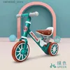 Cyklar Ride-ons Mini Balance Bike For Kids Tricycle Multifunctional Bicycle 2-5 Årlig baby Övning Ridning Dubbelvagn Q231017