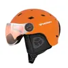 Лыжные шлемы Профессиональный лыжный шлем для взрослых Высококачественный лыжный шлем Сверхлегкие шлемы для скейтборда и сноуборда с очками 231016
