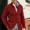 Hommes mélanges automne hiver pull hommes tricoté costume affaires décontracté chaud à manches longues Cardigan manteaux mâle mode bouton bleu marine chandails 231016