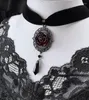 Choker Gothic Dark Rose Cameo Women Girls Halloween Pagan Witch Jewelry Accessories Gift Vintage Vampire Velvet Necklace