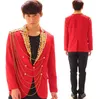 Men's Suits British Red Clothes Men Designs Masculino Homme Terno Stage Costumes For Singers Jacket Blazer Dance Star Style Punk