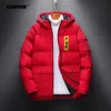 Mannen Down Parka Mannen Winter Waterdichte Jas Jas Herfst Casual Capuchon Winddicht Katoen Warme Muts Big Size 231017