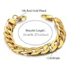 Link Chain Braslet Braclet 2022 Manlig guldfärg i rostfritt stål prägling kuban för män hiphop smycken droplinklink307a
