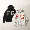 Herr hoodies mode ess designer hoody testad känsla av gud säsong 7 dimma fg stora bokstäver flockade tryckta hoodie lös high street trend