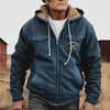 Mens Hoodies Sweatshirts Fleece Zipper Graphic Prints 1923 Parkas Vintage Långärmad kappjacka Vinter för mänkvinnor 231016