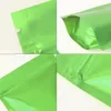 9 Size Matte Green Smell Proof Stand Up Bags Resealable Mylar Bags Foil Pouch Double-Sided Self seal Bag Wholesale LX6171