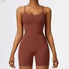 Survêtements pour femmes Combinaison de yoga sans couture Combinaison de sport Ensemble femme Gym Ensembles courts Dos nu Costume de fitness Vêtements d'entraînement élastiques pour femmes BodyL231017