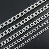 10meter 4 6 7 8mm in Bulk Jewelry Making Lot Meters Beveled Flat Figaro Stainless Steel Unfinished 1;1 NK Chain DIY Jewelry Findin219v