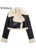 Vestes Femmes Willshela Femmes Mode Solide Front Zipper Vestes Vintage Revers Cou Manches Longues Femme Chic Lady Tenues 231016