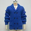 Vestes pour hommes Cardigan manteaux tricotés automne/hiver épaissi pull à Double boutonnage gros hauts en tricot amples