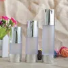 Airless 15 ml 30 ml 50 ml Pompa per vuoto vuota Vaso per toilette Bottiglia cosmetica smerigliata Mini Contenitore per trucco per lozione trasparente 10 pz. Alta quantità Ckmx