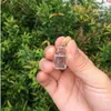 Mini-Glasflaschen-Anhänger, rechteckig, transparent, mit Korken, kleine Gläser als Geschenk, 100 Stück/Los, gute Menge, Rpehv