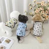 Hondenkleding Cartoon Beer Gedrukt Vest Dun ademend T-shirt Huisdierenkleding voor kleine honden Katten Puppy Mouwloze kleding Yorkie