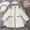 Pink Hooded Kids Coat Kid Down Jacket Baby Hoodies Girl Clothes Toddler Hooded 100% Goose Down Fill Fasion Luxury Autumn Winter Bekväm och varma 4 färger