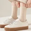 Women Socks 5 par Finger Cotton Solid Young Fashion Soft Elastic Sweat-Absorbering Deodorant Toe Harajuku 4 Seasons