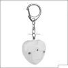 Keychains Lanyards Keychains Fashion Accessories Design Keychain Self Defense Heart Alarms Shape Alarm With Led Light Drop Delivery Dhelb