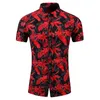 Chemises décontractées pour hommes Chemise d'été imprimée à manches courtes pour hommes Tops Tee Plus Taille Mode Streetwear Maillot de plage Top Camisas