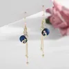 Dangle Earrings 1pair Cubic Zircon Pearl Peacock Tassel Vintage Good Quality Drop For Women Girls Jewelry 3 Color