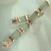 Fin naturlig jade snidad 18k guld armbandskedja armband285k