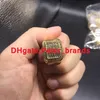 Hoge kwaliteit vierkante diamanten ringen hiphop qunk overdrijven 18K gouden luxe ring roestvrij staal sieraden252L