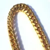 Heavy MENS 24K REAL SOLID GOLD FINISH THICK MIAMI CUBAN LINK NECKLACE CHAIN225z